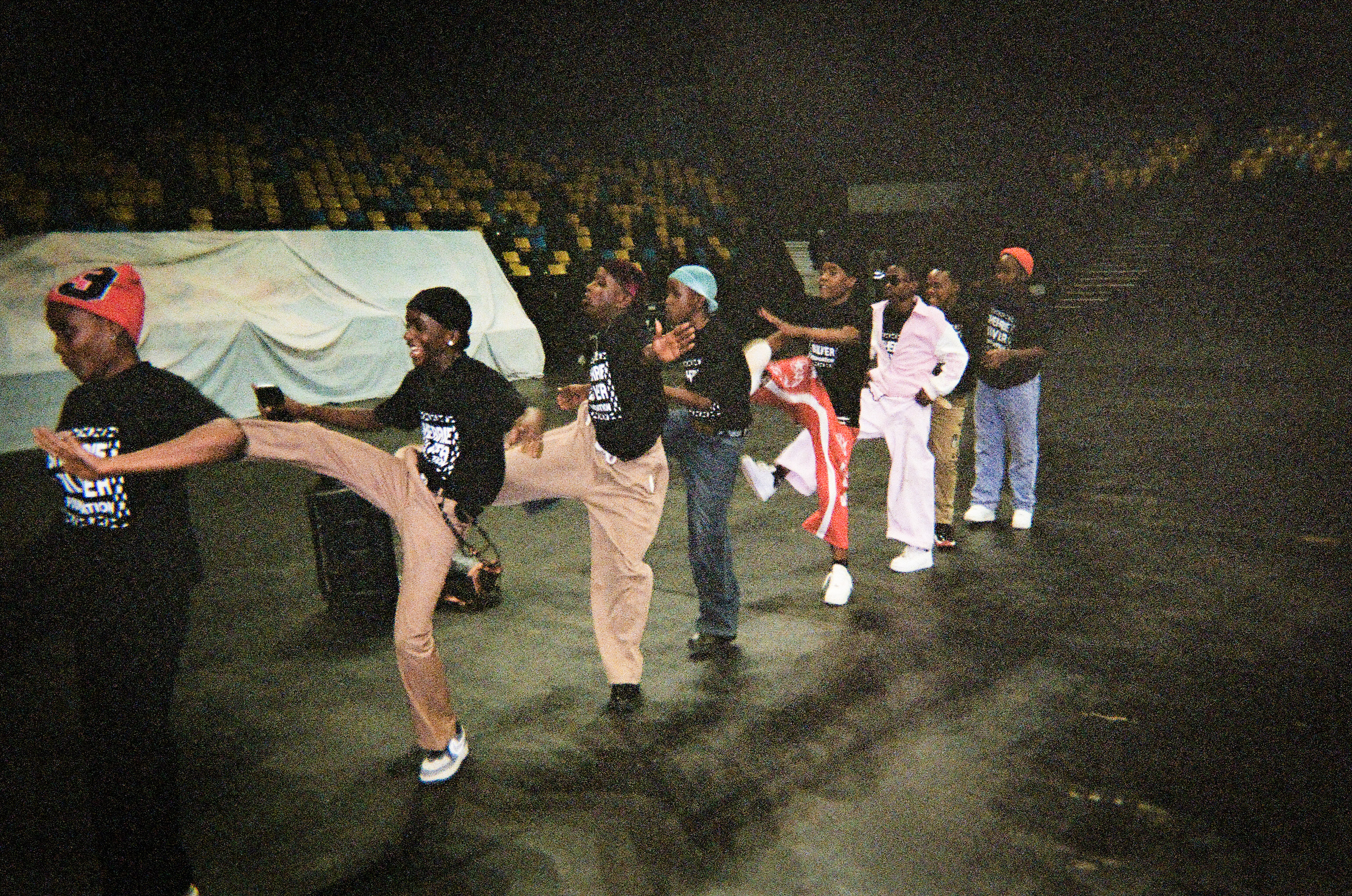 Young performers gather between activities at a Sherrie Silver Foundation session in Kigali, Rwanda. The organization gives emerging dancers and singers access to mentorship, training, and industry opportunities. Image: Jordan Hidalgo