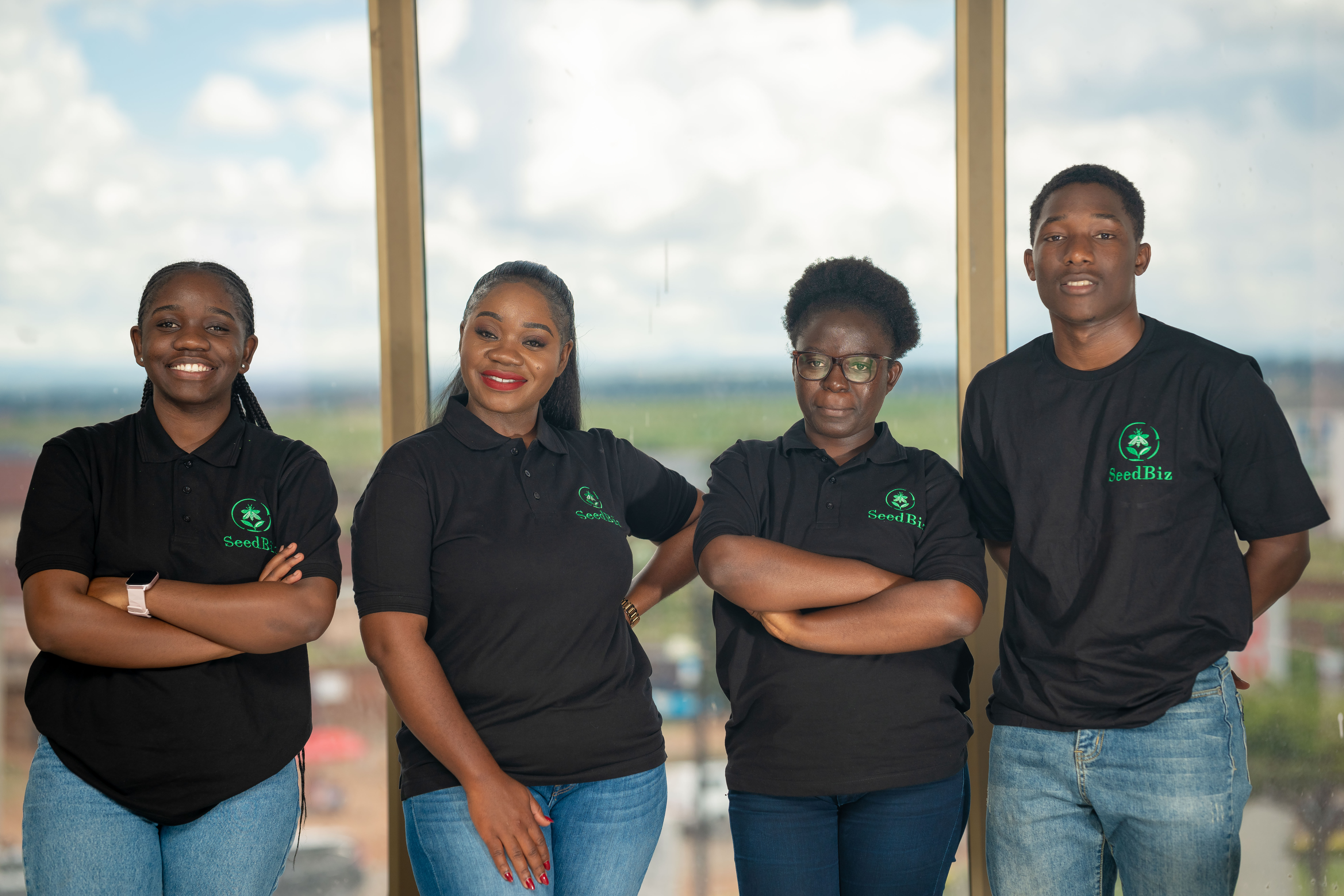 Tawonga Nyirenda and the SeedBiz team are building sustainable agricultural solutions that transform waste into livestock feed and fertilizer — creating jobs and supporting food security across Malawi. Image: Robert Edward Phiri for Global Citizen