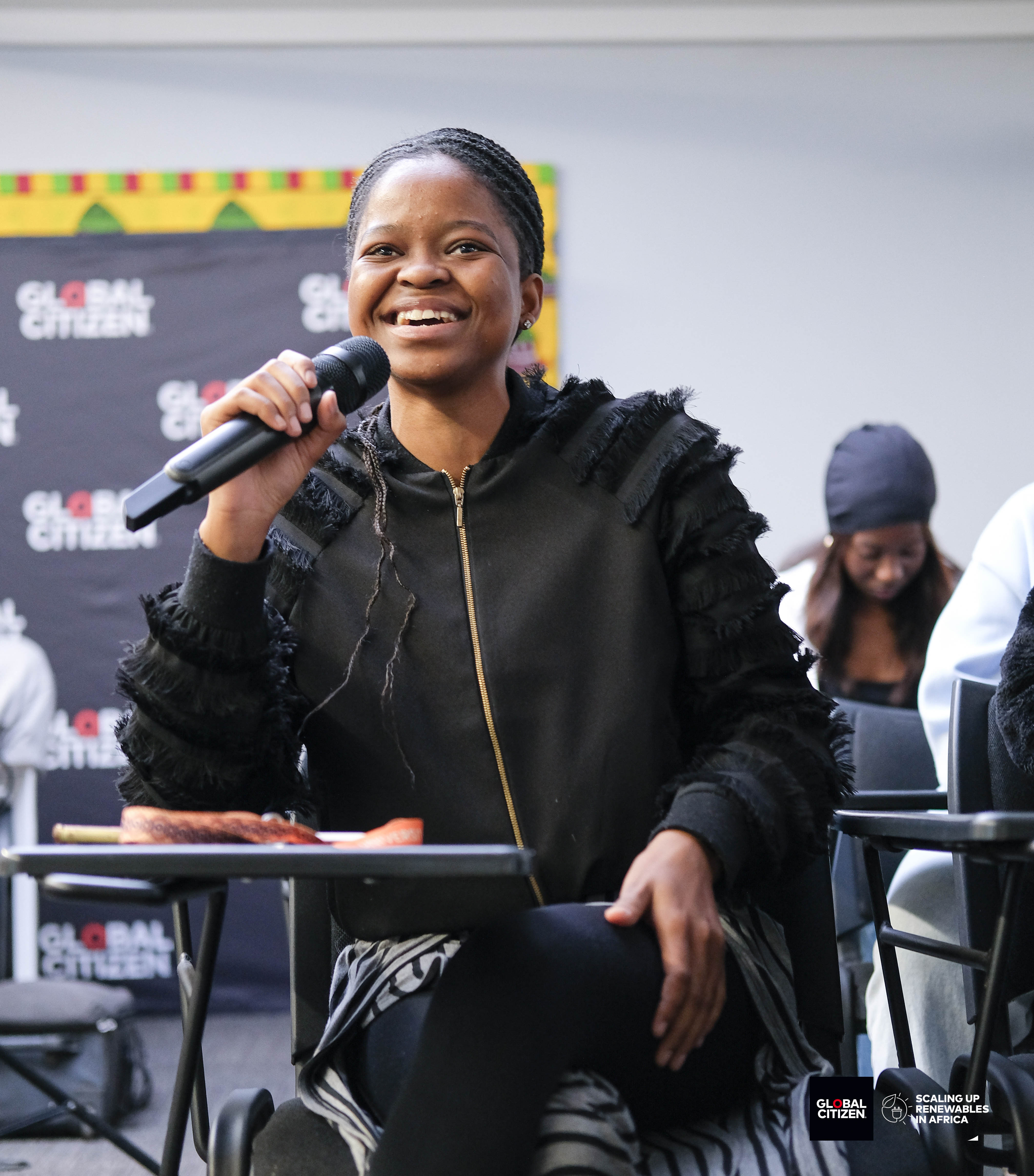 Students were excited and engaged as they shared innovative ideas for scaling up renewable energy solutions across Africa. Image: Neo Chikane