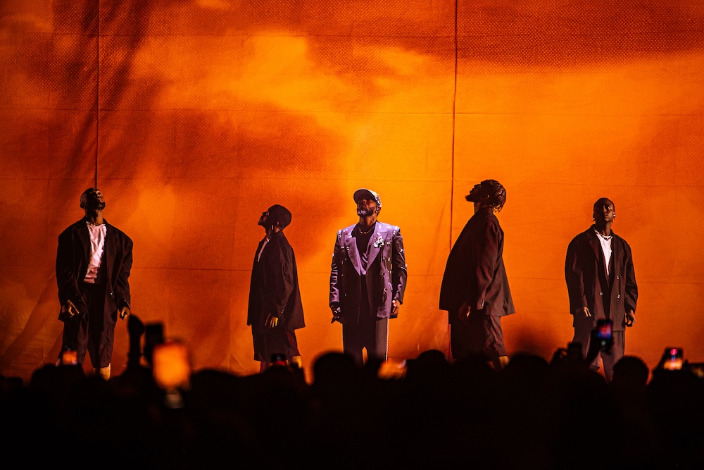 Kendrick Lamar performing on stage at Move Afrika, 2023.