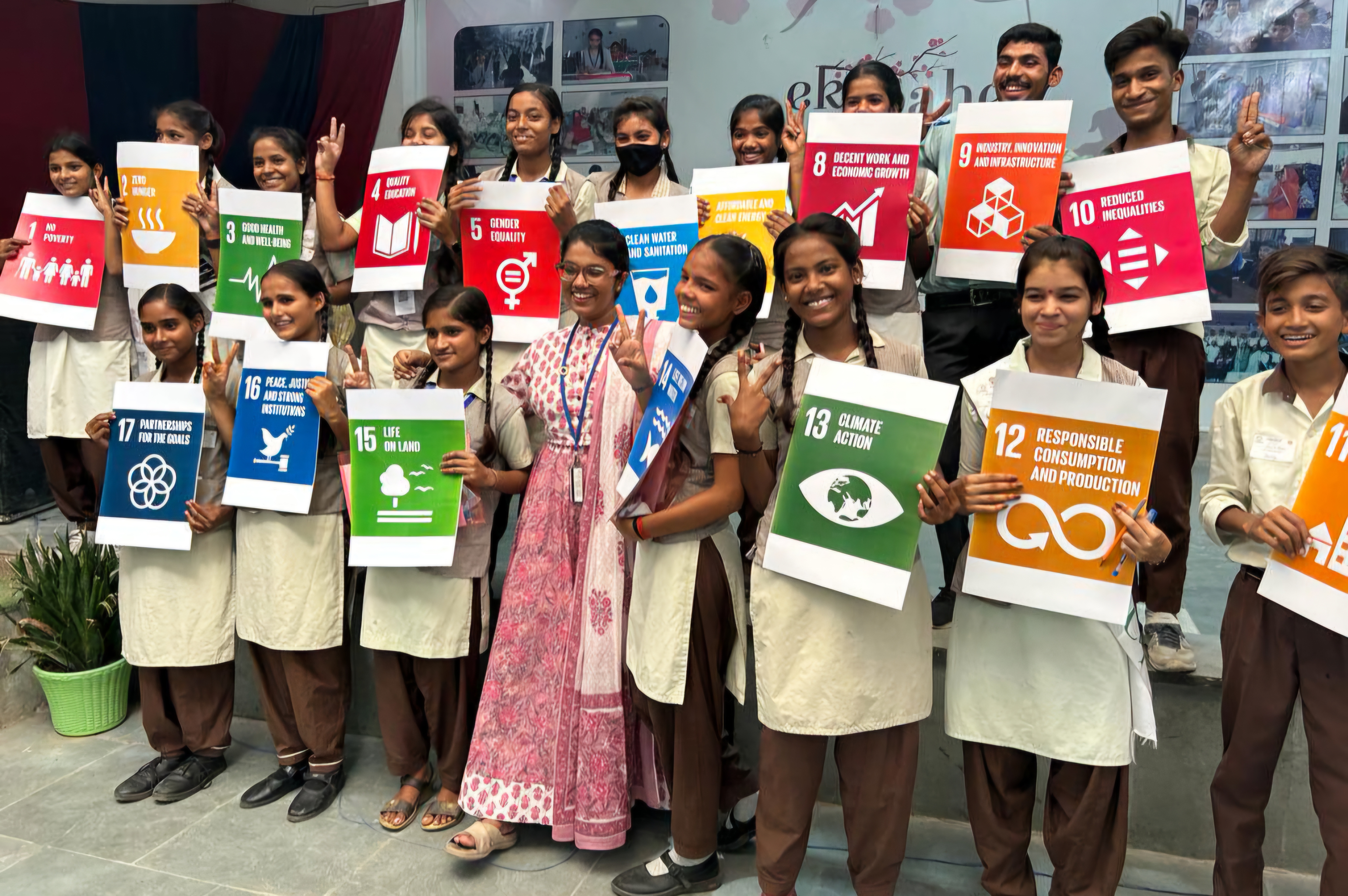 Sinha works with young people on initiatives related to education, leadership, digital literacy, and the Sustainable Development Goals. Image: Supplied