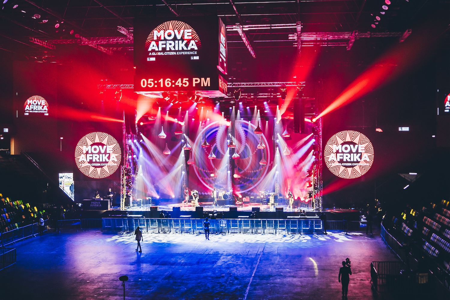 BK Arena in Kigali just five hours ahead of Global Citizen's Move Afrika event, 2023.
