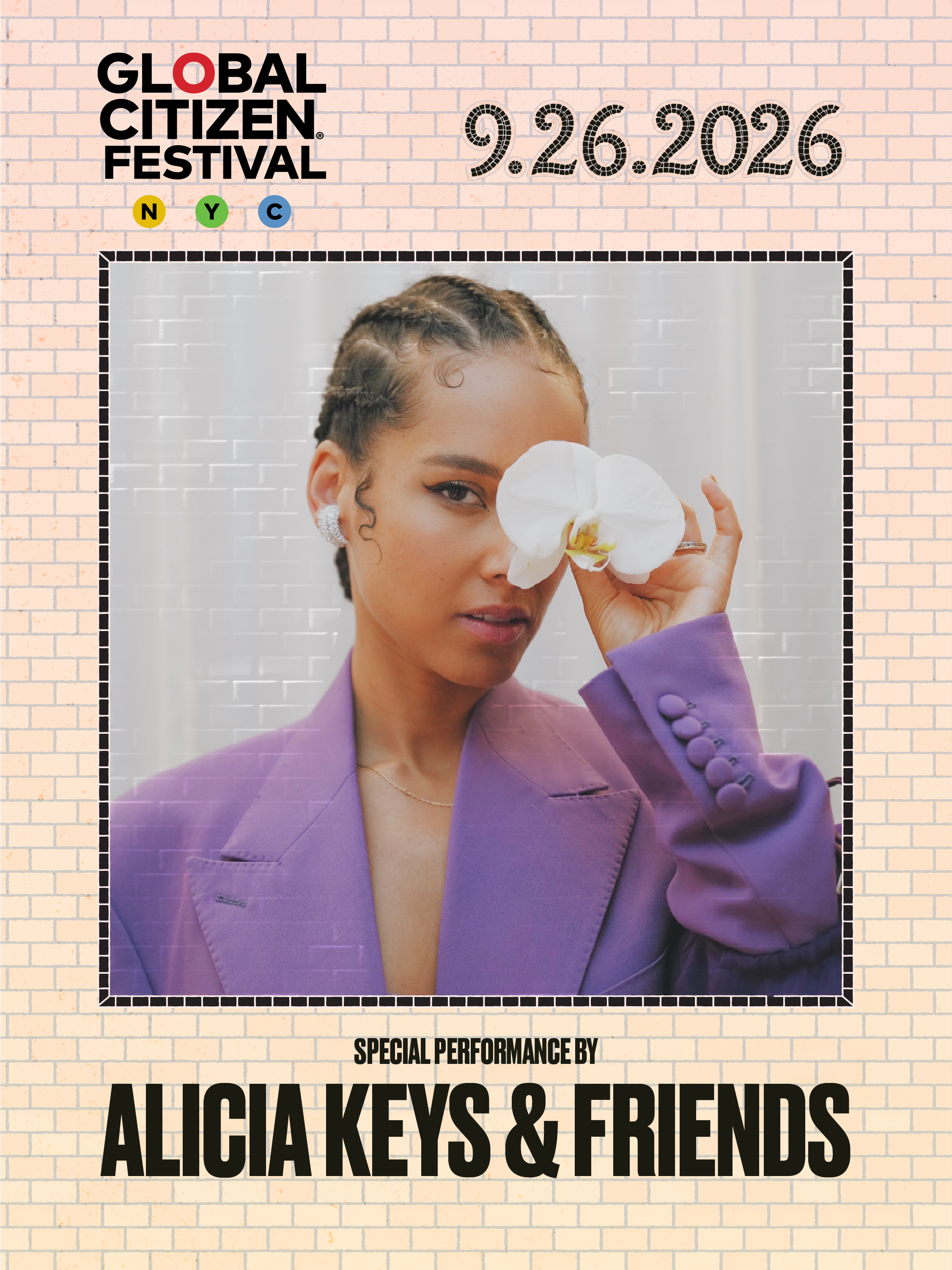 Alicia Keys & Friends will deliver a special performance at the 2026 Global Citizen Festival.