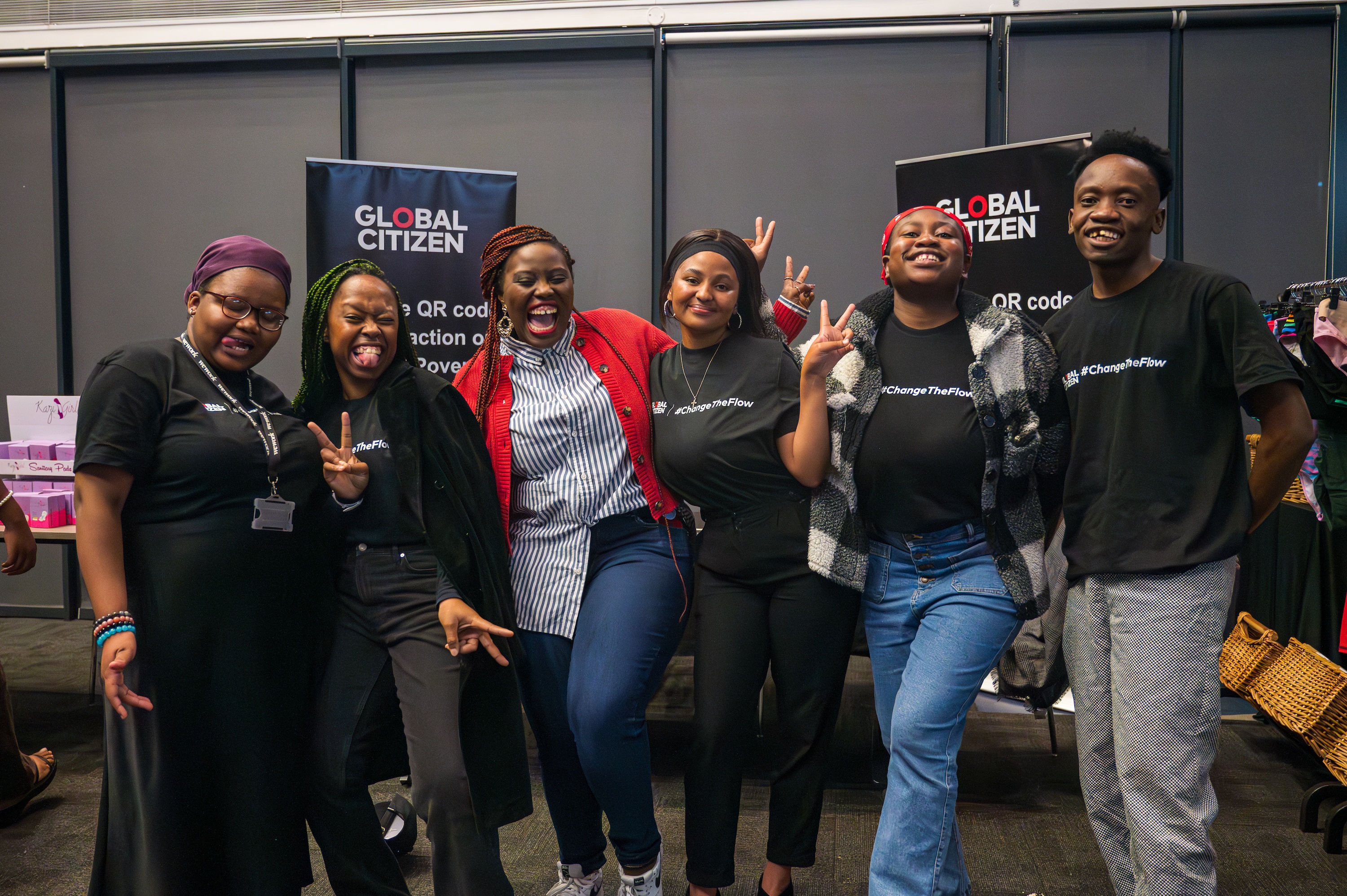 Candice Chirwa and Global Citizen's 2024 class of fellows at the Flow Forward Annual Lecture. | Xara Fourie