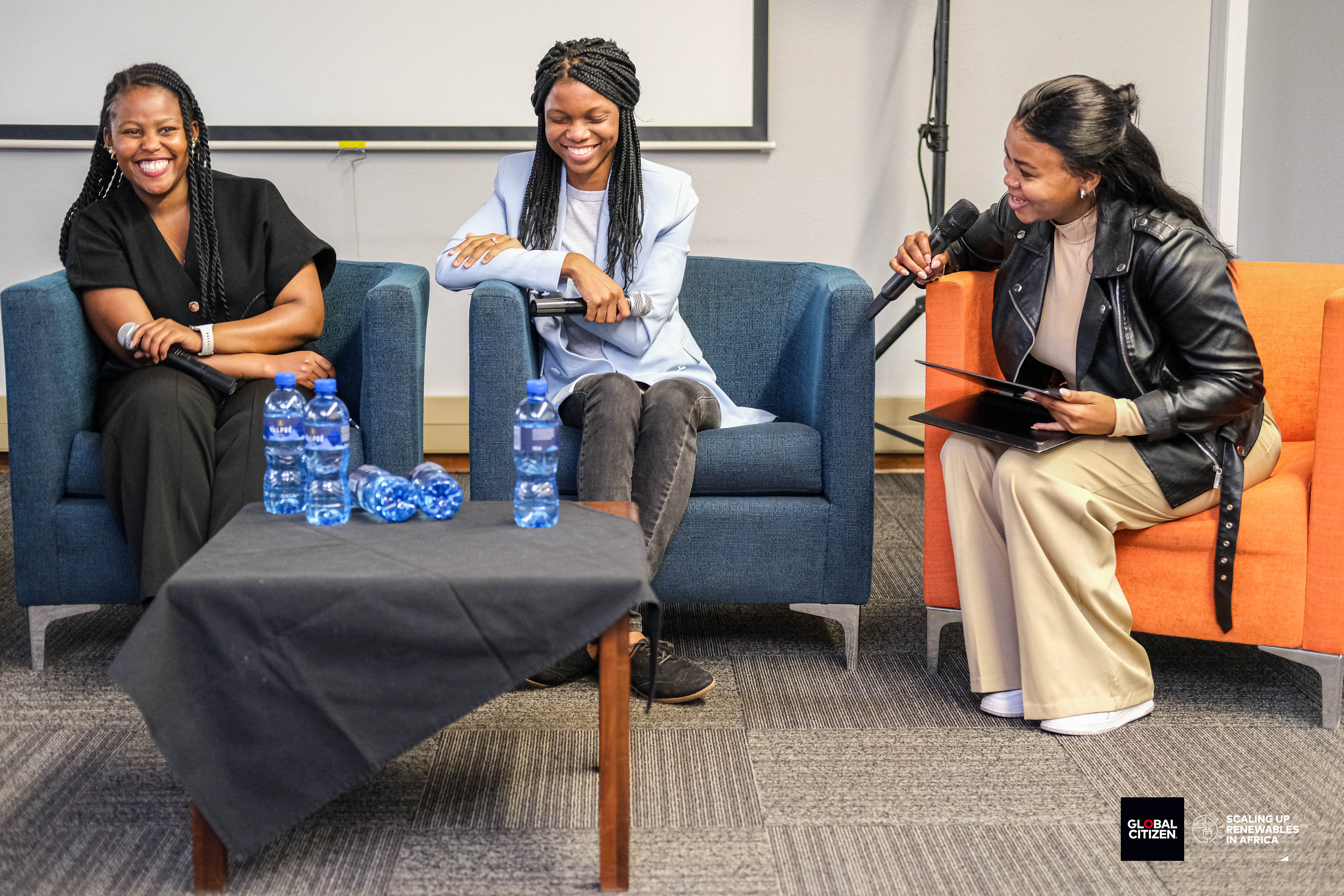 The panel discussion featured Dr. Jama Mashele Mohale of the Centre for Ecological Intelligence (CEI); Hope Dlamini, Global Citizen Fellow and youth advocate; and moderator Sinoxolo Cakata from Power Shift Africa. Image: Neo Chikane