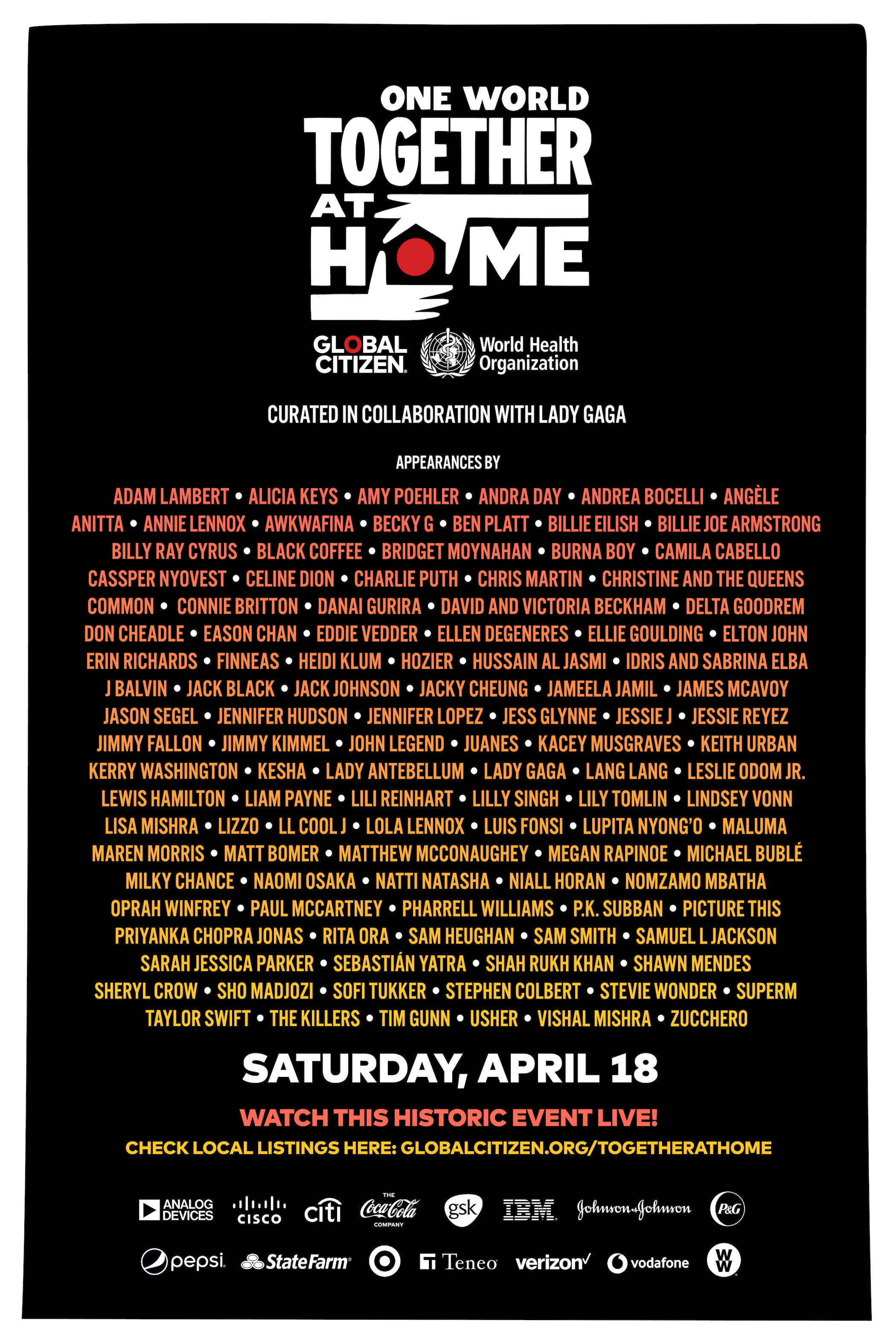 ‘One World Together At Home’ Adds 70+ Artists Including the Rolling Stones to Historic Lineup