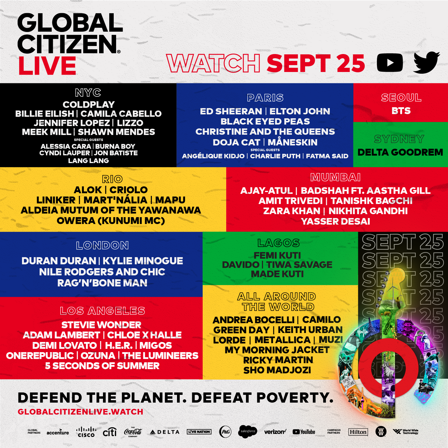 La ceremonia de apertura de Global Citizen Live da comienzo a un evento